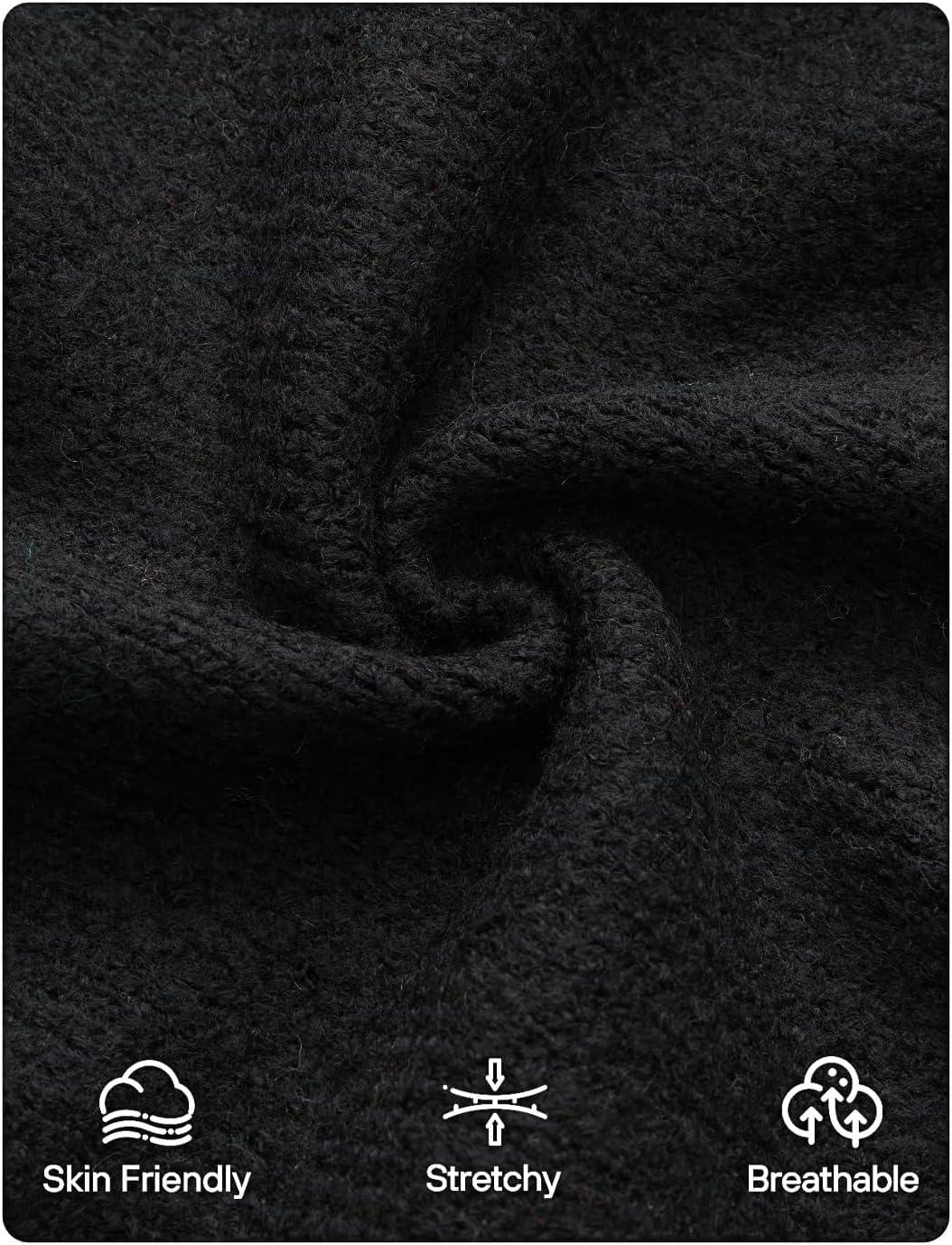 imageZESICA Womens Fall 2026 Cardigan Sweaters Long Sleeve Button Down Oversized Soft Knit Winter Coats Trendy OuterwearBlack