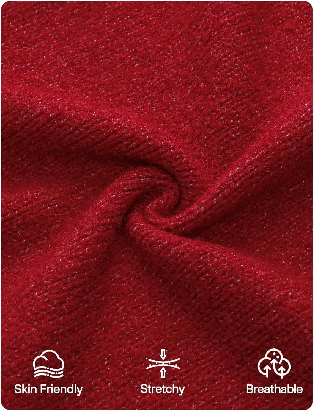 imageZESICA Womens Fall 2026 Cardigan Sweaters Long Sleeve Button Down Oversized Soft Knit Winter Coats Trendy OuterwearRed