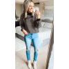 ZESICA Women’s 2026 Fall Fashion Turtleneck Long Sleeve Striped Ribbed Knit Loose Pullover Sweater Tops(Brownstripe)