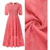 ZESICA Women’s 2026 Summer Short Puff Sleeve Crewneck Smocked Floral Lace Flowy A Line Tiered Maxi Dresses(Watermelon)