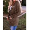 ZESICA Women’s Cardigan Sweaters 2026 Fall Button Down Open Front Cable Knit Casual Trendy Winter Clothing Outerwear(Coffee)
