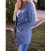 ZESICA Women’s Cardigan Sweaters 2026 Fall Button Down Open Front Cable Knit Casual Trendy Winter Clothing Outerwear(Dustyblue)