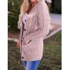 ZESICA Women’s Cardigan Sweaters 2026 Fall Button Down Open Front Cable Knit Casual Trendy Winter Clothing Outerwear(Dustypink)