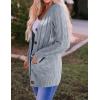 ZESICA Women’s Cardigan Sweaters 2026 Fall Button Down Open Front Cable Knit Casual Trendy Winter Clothing Outerwear(Grey)