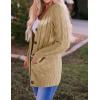 ZESICA Women’s Cardigan Sweaters 2026 Fall Button Down Open Front Cable Knit Casual Trendy Winter Clothing Outerwear(Khaki)