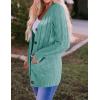 ZESICA Women’s Cardigan Sweaters 2026 Fall Button Down Open Front Cable Knit Casual Trendy Winter Clothing Outerwear(Lakegreen)