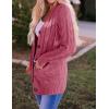ZESICA Women’s Cardigan Sweaters 2026 Fall Button Down Open Front Cable Knit Casual Trendy Winter Clothing Outerwear(Maroon)
