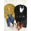 ZESICA Women’s Cardigan Sweaters 2026 Fall Button Down Open Front Cable Knit Casual Trendy Winter Clothing Outerwear(Mustard)