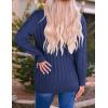 ZESICA Women’s Cardigan Sweaters 2026 Fall Button Down Open Front Cable Knit Casual Trendy Winter Clothing Outerwear(Navy)