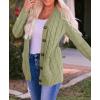 ZESICA Women’s Cardigan Sweaters 2026 Fall Button Down Open Front Cable Knit Casual Trendy Winter Clothing Outerwear(Olive)