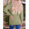 ZESICA Women’s Cardigan Sweaters 2026 Fall Button Down Open Front Cable Knit Casual Trendy Winter Clothing Outerwear(Olive)