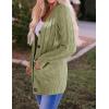 ZESICA Women’s Cardigan Sweaters 2026 Fall Button Down Open Front Cable Knit Casual Trendy Winter Clothing Outerwear(Olive)