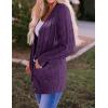 ZESICA Women’s Cardigan Sweaters 2026 Fall Button Down Open Front Cable Knit Casual Trendy Winter Clothing Outerwear(Plum)