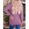 ZESICA Women’s Cardigan Sweaters 2026 Fall Button Down Open Front Cable Knit Casual Trendy Winter Clothing Outerwear(Purple)