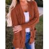 ZESICA Women’s Cardigan Sweaters 2026 Fall Button Down Open Front Cable Knit Casual Trendy Winter Clothing Outerwear(Rust)