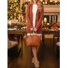 ZESICA Women’s Cardigan Sweaters 2026 Fall Button Down Open Front Cable Knit Casual Trendy Winter Clothing Outerwear(Rust)