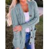 ZESICA Women’s Cardigan Sweaters 2026 Fall Button Down Open Front Cable Knit Casual Trendy Winter Clothing Outerwear(Sage)