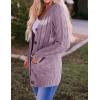 ZESICA Women’s Cardigan Sweaters 2026 Fall Button Down Open Front Cable Knit Casual Trendy Winter Clothing Outerwear(Taro)