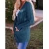 ZESICA Women’s Cardigan Sweaters 2026 Fall Button Down Open Front Cable Knit Casual Trendy Winter Clothing Outerwear(Teal)