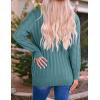 ZESICA Women’s Cardigan Sweaters 2026 Fall Button Down Open Front Cable Knit Casual Trendy Winter Clothing Outerwear(Tealgreen)