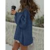 ZESICA Women’s Fall 2026 Cardigan Sweaters Long Sleeve Button Down Oversized Soft Knit Winter Coats Trendy Outerwear(Darkblue)