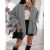 ZESICA Women’s Fall 2026 Cardigan Sweaters Long Sleeve Button Down Oversized Soft Knit Winter Coats Trendy Outerwear(Gray)