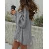 ZESICA Women’s Fall 2026 Cardigan Sweaters Long Sleeve Button Down Oversized Soft Knit Winter Coats Trendy Outerwear(Gray)