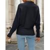 ZESICA Women’s Fall 2026 Turtleneck Batwing Long Sleeve Ribbed Knit Casual Soft Pullover Sweater Jumper Top(Black)