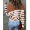 ZESICA Women’s Fall 2026 Turtleneck Batwing Long Sleeve Ribbed Knit Casual Soft Pullover Sweater Jumper Top(Brown)