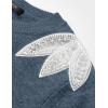 ZESICA Women’s Fall Long Sleeve Sweaters 2026 Crew Neck Knit Loose Dressy Pullover Tops Winter Trendy Outfits(Dustyblue)