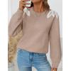 ZESICA Women’s Fall Long Sleeve Sweaters 2026 Crew Neck Knit Loose Dressy Pullover Tops Winter Trendy Outfits(Oatmeal)