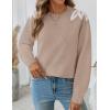 ZESICA Women’s Fall Long Sleeve Sweaters 2026 Crew Neck Knit Loose Dressy Pullover Tops Winter Trendy Outfits(Oatmeal)