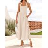 ZESICA Women’s Summer Sleeveless Halter Midi Dress 2026 Off Shoulder High Waist Flowy Beach Wedding Guest Long Dresses(Apricot)