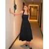 ZESICA Women’s Summer Sleeveless Halter Midi Dress 2026 Off Shoulder High Waist Flowy Beach Wedding Guest Long Dresses(Black)