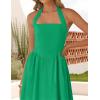 ZESICA Women’s Summer Sleeveless Halter Midi Dress 2026 Off Shoulder High Waist Flowy Beach Wedding Guest Long Dresses(Green)