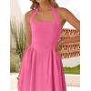 ZESICA Women’s Summer Sleeveless Halter Midi Dress 2026 Off Shoulder High Waist Flowy Beach Wedding Guest Long Dresses(Hotpink)