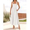 ZESICA Women’s Summer Sleeveless Halter Midi Dress 2026 Off Shoulder High Waist Flowy Beach Wedding Guest Long Dresses(Ivory)