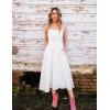 ZESICA Women’s Summer Sleeveless Halter Midi Dress 2026 Off Shoulder High Waist Flowy Beach Wedding Guest Long Dresses(Ivory)
