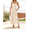 ZESICA Women’s Summer Sleeveless Halter Midi Dress 2026 Off Shoulder High Waist Flowy Beach Wedding Guest Long Dresses(Lightapricot)