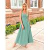 ZESICA Women’s Summer Sleeveless Halter Midi Dress 2026 Off Shoulder High Waist Flowy Beach Wedding Guest Long Dresses(Sage)