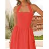 ZESICA Women’s Summer Sleeveless Halter Midi Dress 2026 Off Shoulder High Waist Flowy Beach Wedding Guest Long Dresses(Watermelonred)