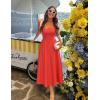 ZESICA Women’s Summer Sleeveless Halter Midi Dress 2026 Off Shoulder High Waist Flowy Beach Wedding Guest Long Dresses(Watermelonred)