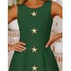 ZESICA Women’s Sleeveless Cocktail Mini Dresses 2026 Summer Elegant Crewneck Formal Business Party A Line Short Dress(Green)