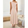 ZESICA Womens Summer One Shoulder Cocktail Maxi Dress 2026 Formal Sleeveless Flowy Wedding Guest Party Dresses with Belt(Apricot)