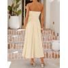 ZESICA Women’s Summer Sleeveless Midi Dress 2026 Strapless Ruched A Line Flowy Wedding Guest Party Beach Long Dresses(Apricot)