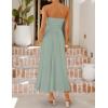 ZESICA Women’s Summer Sleeveless Midi Dress 2026 Strapless Ruched A Line Flowy Wedding Guest Party Beach Long Dresses(Sage)