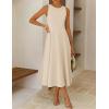 ZESICA Women’s 2026 Summer Sleeveless Midi Dresses Crewneck A Line Elegant Cocktail Party Flowy Long Dress(Apricot)