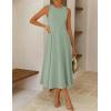 ZESICA Women’s 2026 Summer Sleeveless Midi Dresses Crewneck A Line Elegant Cocktail Party Flowy Long Dress(Sage)