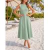 ZESICA Women’s 2026 Summer Sleeveless Midi Dresses Crewneck A Line Elegant Cocktail Party Flowy Long Dress(Sage)