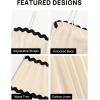 ZESICA Women’s 2026 Summer Spaghetti Straps Sleeveless Backless Sundress Flowy Smocked Lace Swing A Line Midi Dress(Apricot)